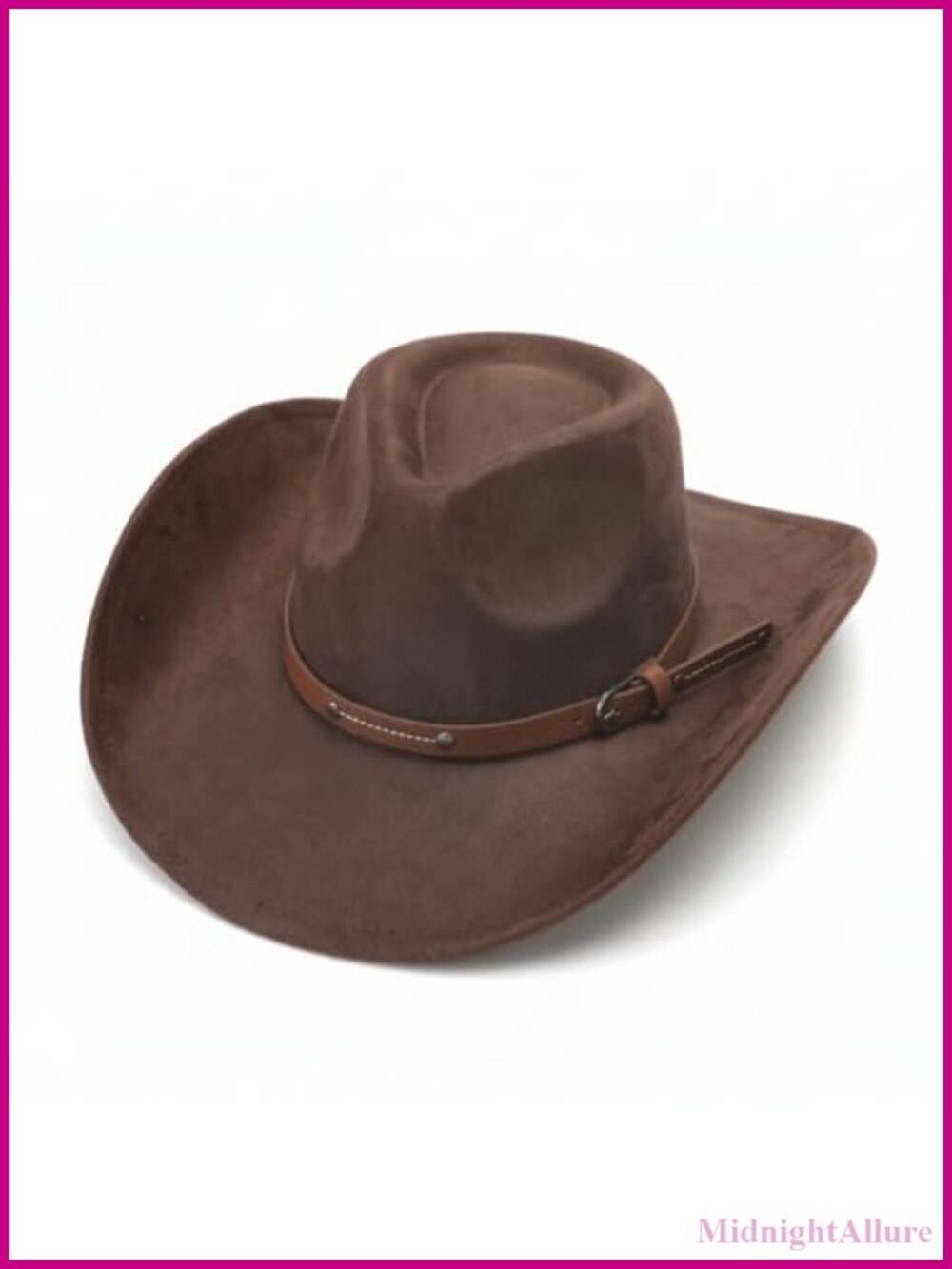 Vintage Western Cowboy Hat Felt Wide Brim Fedora Adjustable